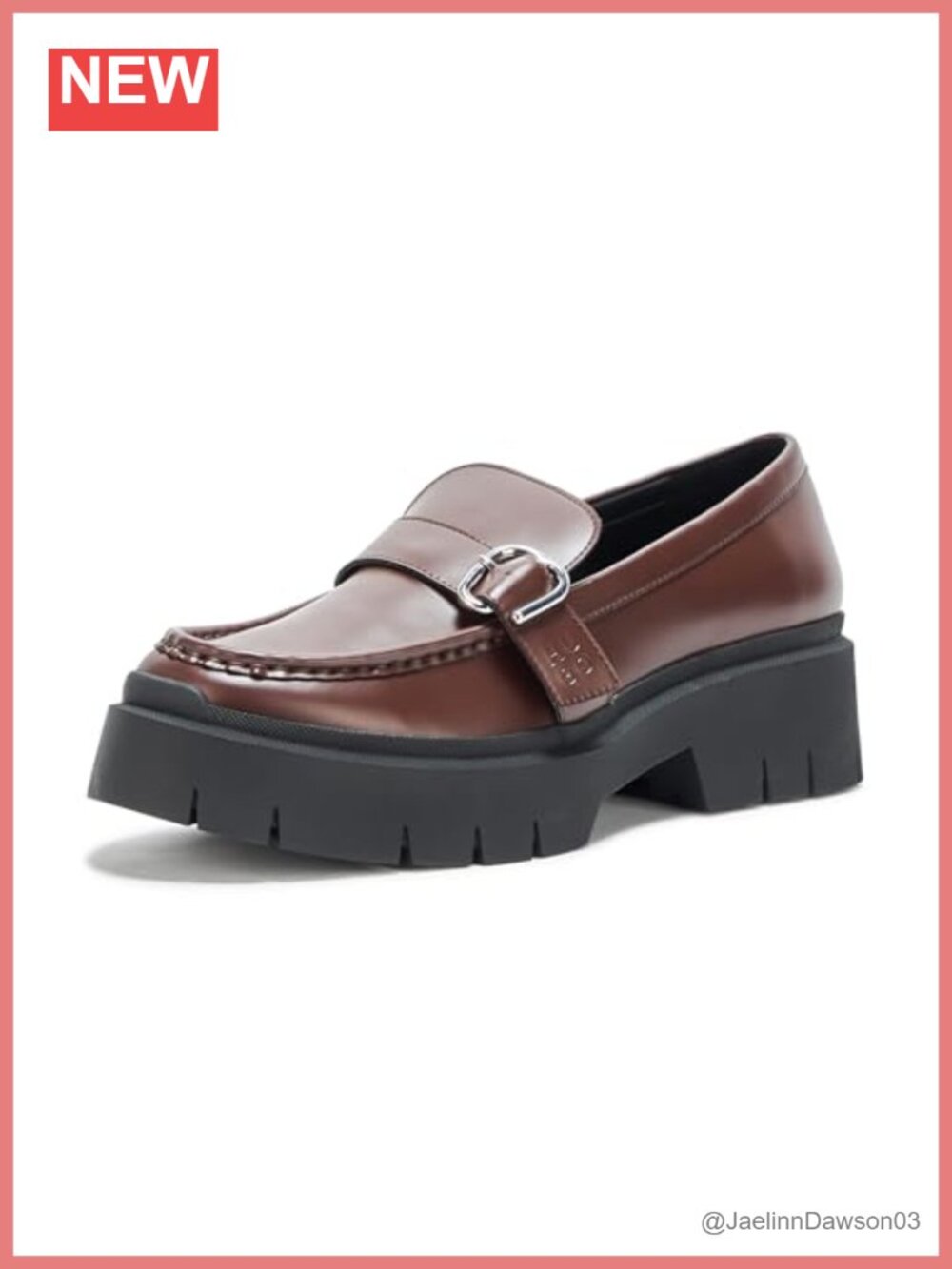 Chunky Platform Loafers Cushioned Pull-On Shoes
